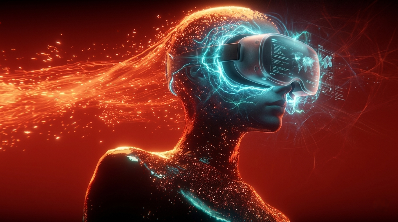 Production confidence visual with immersive studio technology and cinematic energy